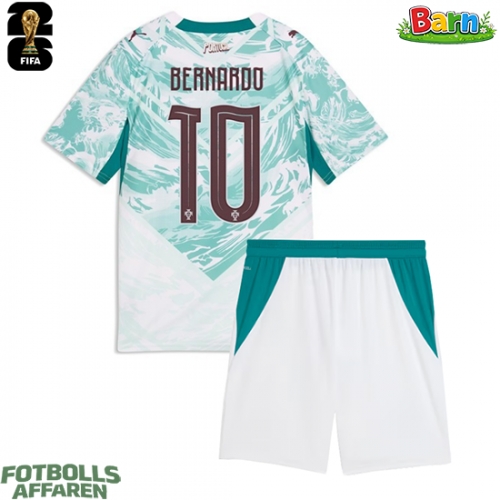Portugal Bernardo Silva #10 Bortaställ Barn VM 2026 Kortärmad (+ Korta byxor)